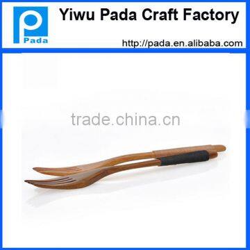 7.1 Inch Wooden Forks - Disposable Wood Cutlery Silverware photo-3