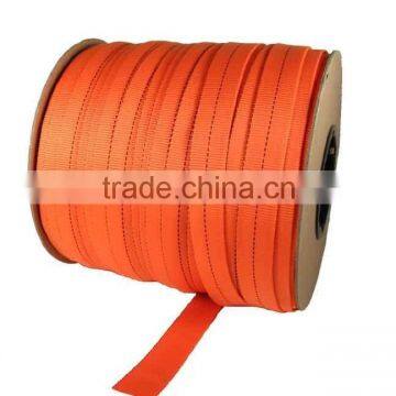 Orange Tubular Nylon Webbing