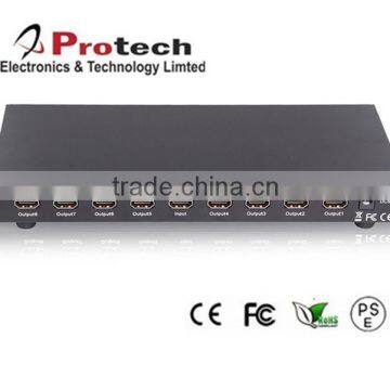 1080p Iron Housing 1 to 8 HDMI Amplifier Splitter 1 in 8 out