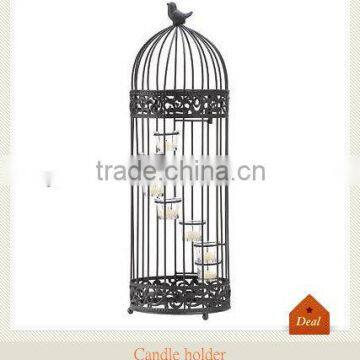 Birdcage spiral staircase tealight candle holder for wedding