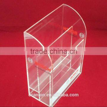 Lucite document organizer box flyer holder