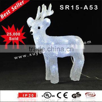 UL listed indoor Acrylic christmas home decor with LED light