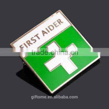 custom Enamel pin badge for first aider