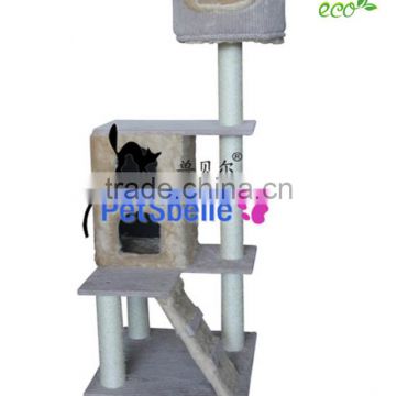 Luxury wooden sisal cat tree