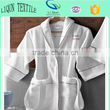 Velour Cotton Bathrobe White Children Robe Plain Warm Bathrobe