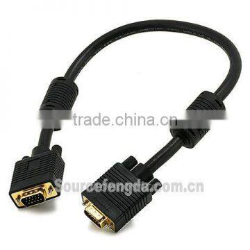 gold plated 2ft VGA cable male to male cable for Monitor PC projector