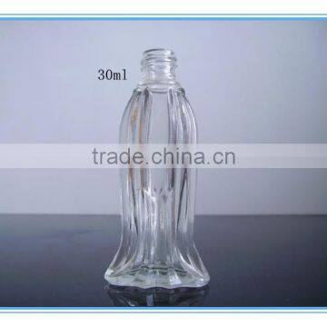 30ml fish shaped glass perfume/nail varnish bottle