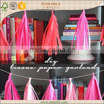 Hot sale price high quality factory Disposable tissue paper tassel for party decoration