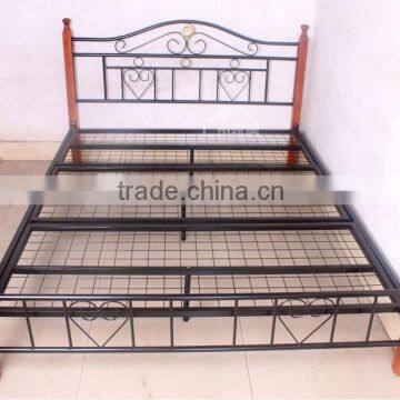 Metal Bed Queen size with headboard and footboard black