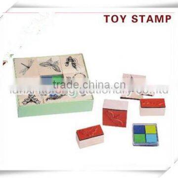 animal patterns wooden stamp toys