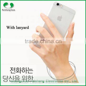 Mobile phone case  express TPU cellphone case back cover with lanyard for Iface brand for apple iphone 6 plus