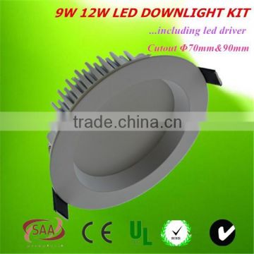 9w/10w/12w led down lighting,C TICK SAA APPROVED Led down lights