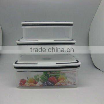 crisper plastic five piece rectangle storage container