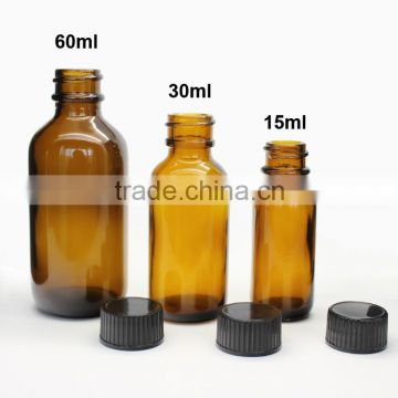 15ml, 30ml, 60ml Boston Round Bottles - Amber Brown