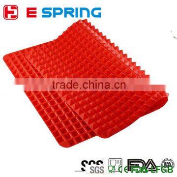 Hot Red Pyramid Bakeware Pan Nonstick Silicone Baking Mat Pad Kitchen Mat