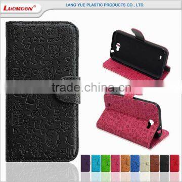 Folio Opening Design Wholesales Cellphone Leather Case for Huawei 3C/G740 P7 G730 G610 G630 photo-2