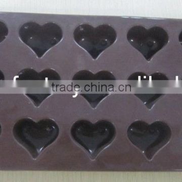 cute design heart shape silicone chocolate mould