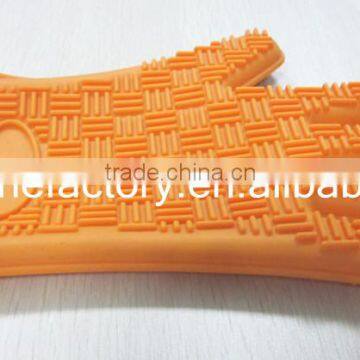 Silicone Barbecue & Oven Mitt,Yellow silicone cooking glove