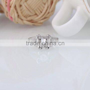 Pure Silver 12 Horoscope Taurus Ring With 4 Fingers Prong Setting photo-4