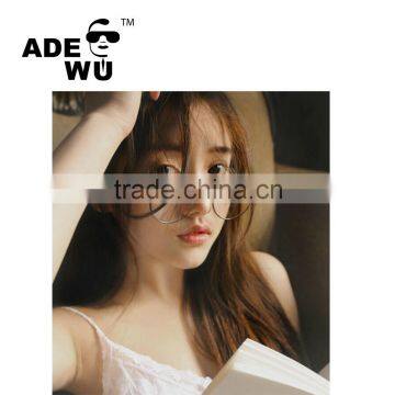 ADE WU round shape metal fashion special gold optical eyewear glass frame