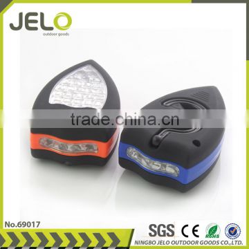 Ningbo JELO Sales promotion Super Bright 25+4LED 2 in 1 shield Shape Work Light 29LED Outdoor Lamp With Hook Magnet