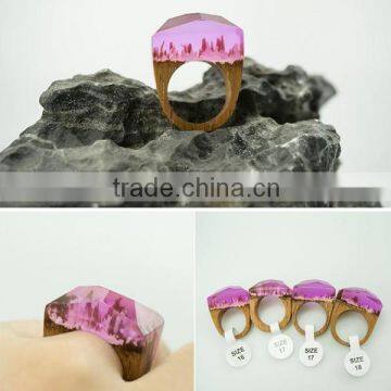 christmas promotional gift unisex adult secreted wooden rings