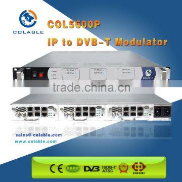 IP to dvb-t module with multiplexing and 4 channel dvb-t modulator COL5600P