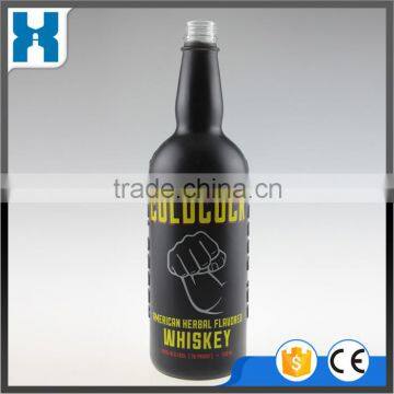 WHOLESALE BLACK GLASS BOTTLE FOR WHISKY 750ML