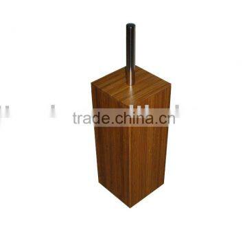 Bamboo toilet brush holder with holder