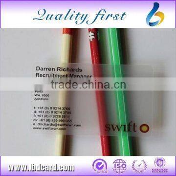 Low MOQs EM4305 NFC Transparent Business Cards Printing photo-4