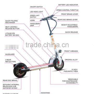 36v/13.2Ah SAMSUNG BATTERY Folding Electric Skateboard scooter with Li-ion Battery (Model: T36 / T36-H)