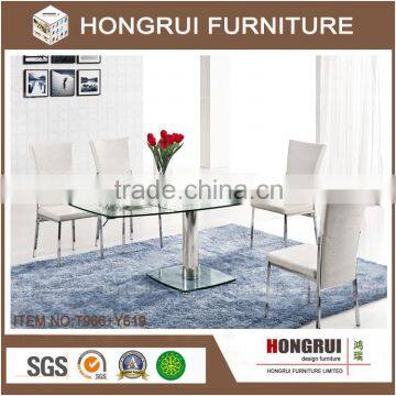 2016 NEW Function dining table,Tempered glass table.Stainless steel Extention tables