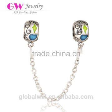 New Arrival Sterling Silve Charm Enamel Safe Chain For Bracelet Making