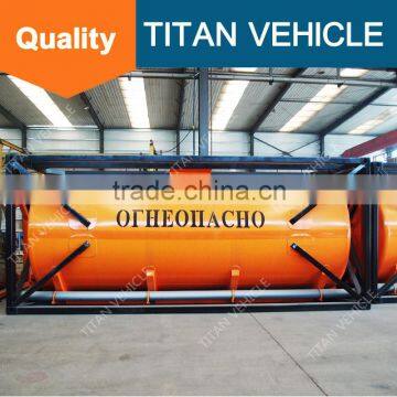 10000 l shipping fuel diesel transport truck tank polyethylene , 20 Feet lined ISO sulfuric acid Tank Container for sale