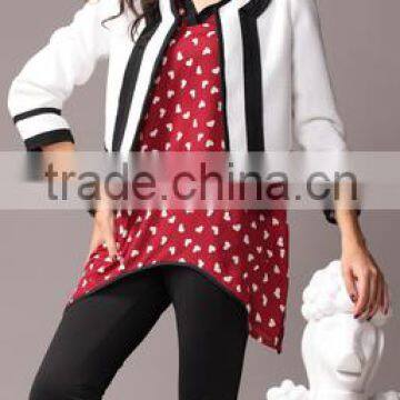 Pretty Steps 2016 New Arrival Spring Fashion Jacket Casual Slim Fit white color jacket for woman