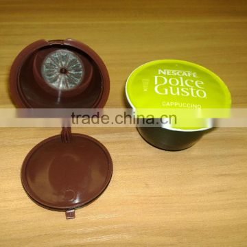 Refillable empty coffee capsule for Dolce Gusto