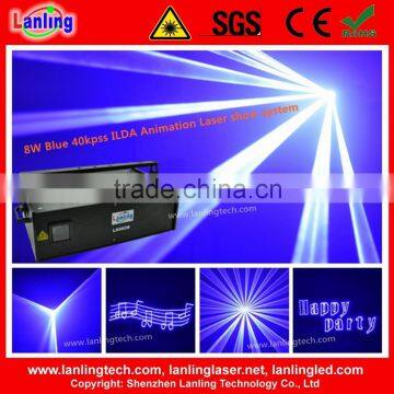 High Power 8W Blue disco event stage laser show system