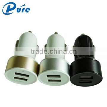 Electric type and mobile phone use fast charge cheap price 2 port usb car charger with CE RoHS FCC approved