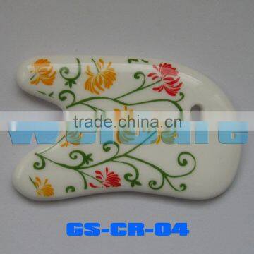 Ceramic guasha-scraping plate