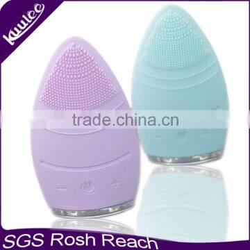 Waterproof Rechargeable soft shipform silicone electric wash face brush