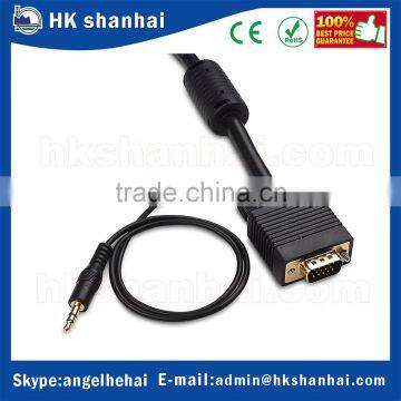 New Product High Quality 15pin Monitor Video Cable Male to Male 3.5mm Vga Stereo Jack Audio Cable Support SVGA/XGA/UXGA/1080p photo-3