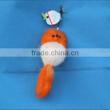 Wholesale Handmade Faux Fox Tail Keychains