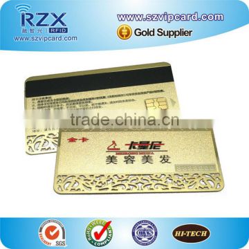 Engraved gold metal VIP card/ membership card with Hico& Loco magnetic stripe