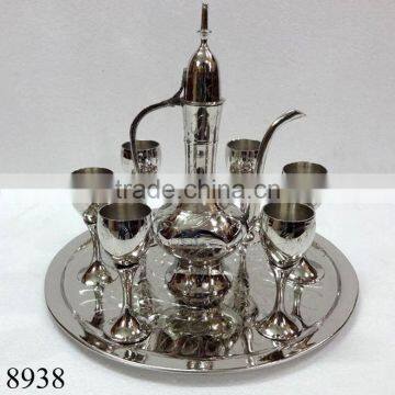 Brass Arabic wine set, aftaba wine set, arab tea set, aftaba coffee tea set