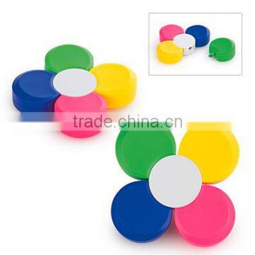 4C flower shape highlighter marker pen set