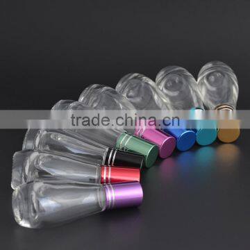12ml Empty Bowling Shaped Stainless Steel Roller Clear Glass Roll on Deodorant Bottle for Perfume Packaging photo-6