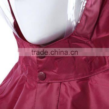 QIAN Thicken Single-person Raincoat Rainwear With Long Sleeve Big Transparent Brim Polyester Poncho for Cycling 3 Colors photo-3