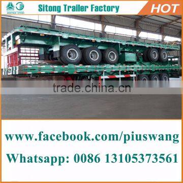 flatbed semi trailer manufacturers for container transport platform chasis trailer