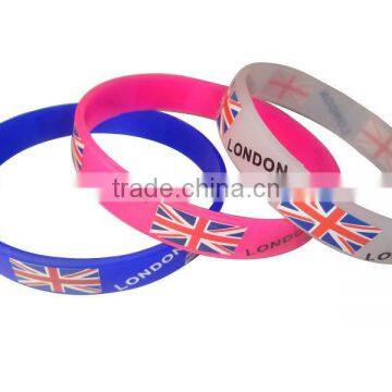 Popular flag thin silicone custom couple bracelet male charm bracelet