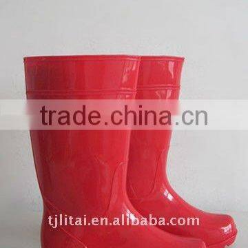custom logo fashion sexy pvc transparent rain boots wholesale